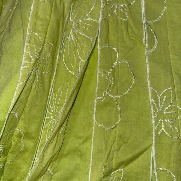 Coldwater Creek Women M Pleated Skirt Embroidered Peasant Cottagecore Dainty - Picture 8 of 10